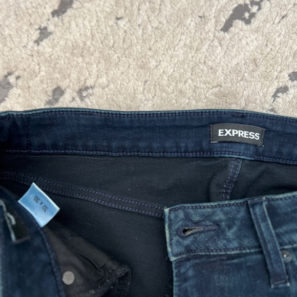 Express Dark Blue Slim Fit Denim Jeans - Picture 1 of 2